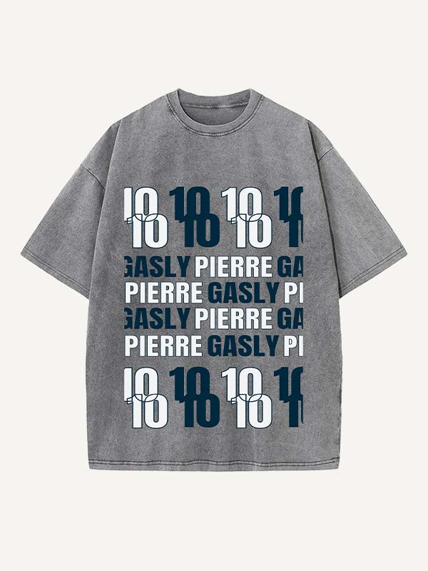 Pierre Gasly Print Round Neck T-shirt