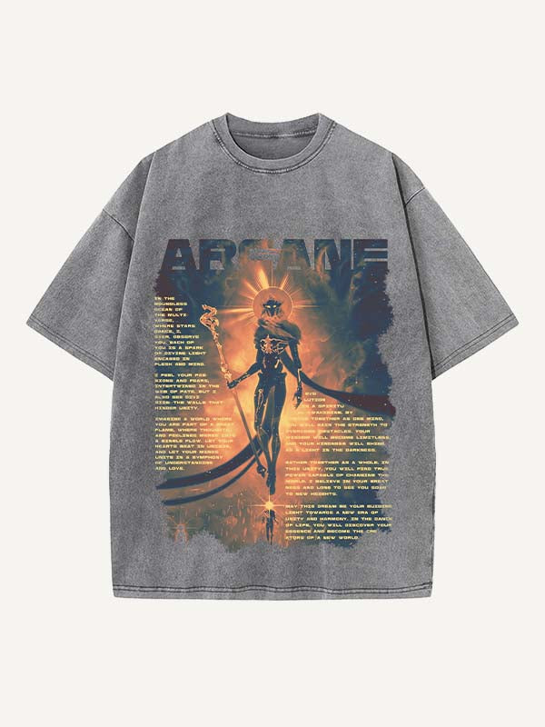 Arcane Print Round Neck T-shirt