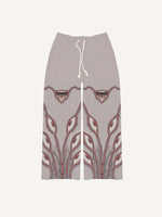 Eye&Tongue&Graphic Faux Decal Print Elastic Waist Pants