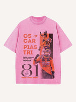 Oscar Piastri Print Round Neck T-shirt
