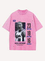 Russell Westbrook Print Round Neck T-shirt