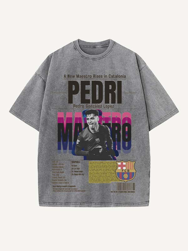 Pedri Print Round Neck T-shirt