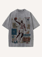 Michael Jordan Print Round Neck T-shirt