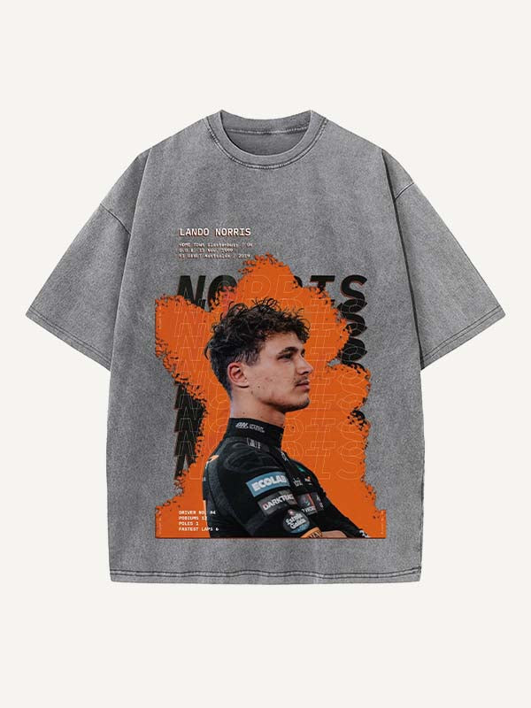 Lando Norris Print Round Neck T-shirt