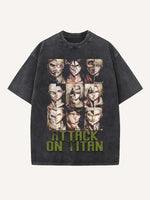 Attack on Titan Print Round Neck T-shirt