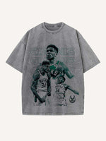 Giannis Antetokounmpo Print Round Neck T-shirt