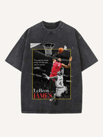 LeBron James Print Round Neck T-shirt