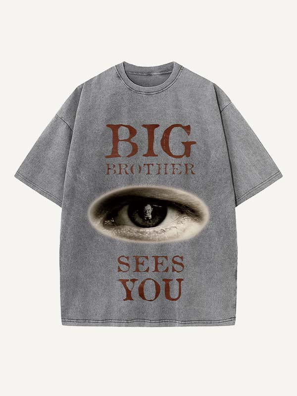 Sherlock Print Round Neck T-shirt