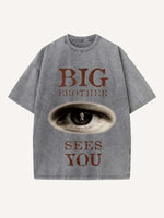 Sherlock Print Round Neck T-shirt