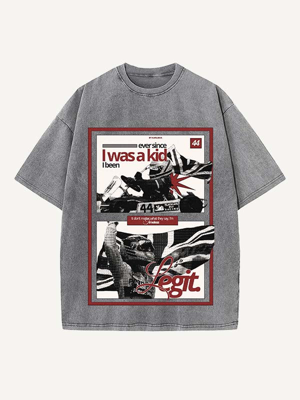 Lewis Hamilton Print Round Neck T-shirt