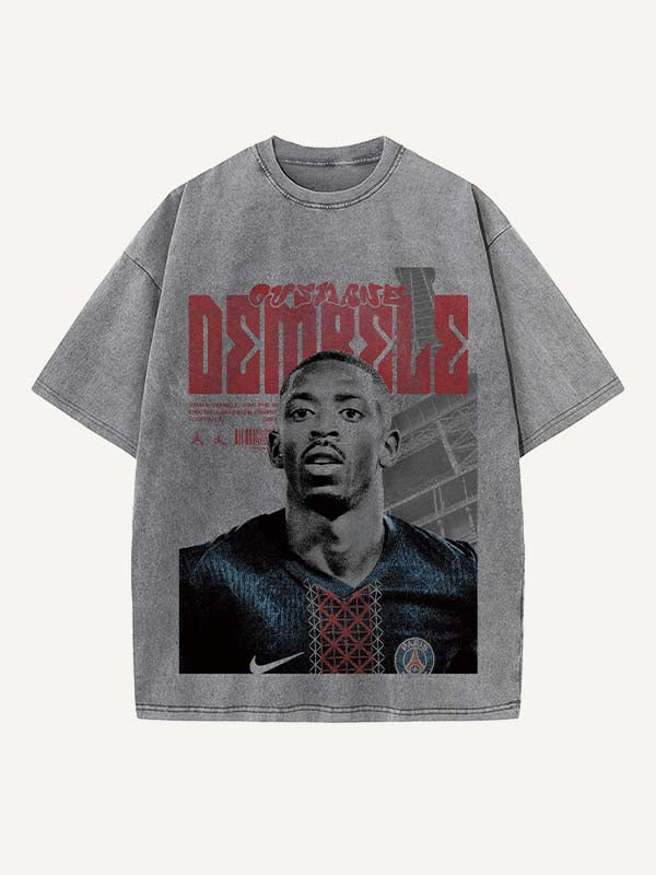 Ousmane Dembélé Print Round Neck T-shirt