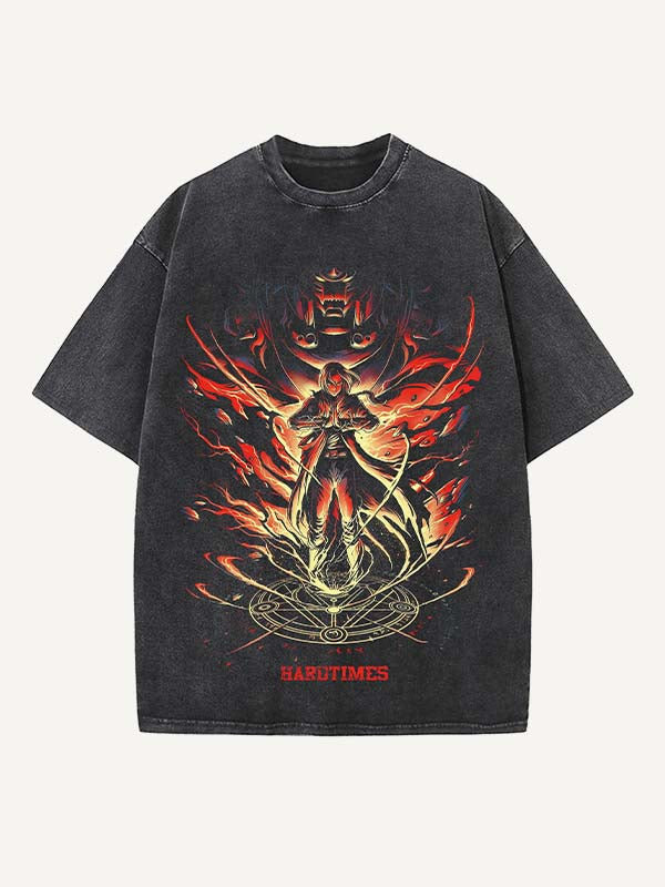 Fullmetal Alchemist Print Round Neck T-shirt