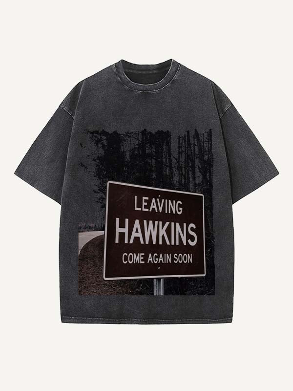 Stranger Things Print Round Neck T-shirt