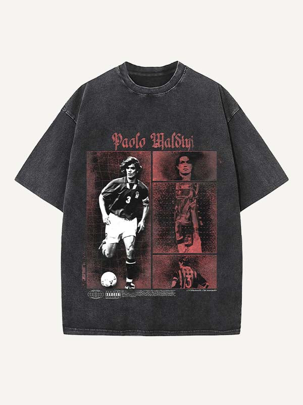 Paolo Maldini Print Round Neck T-shirt