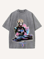 Pierre Gasly Print Round Neck T-shirt