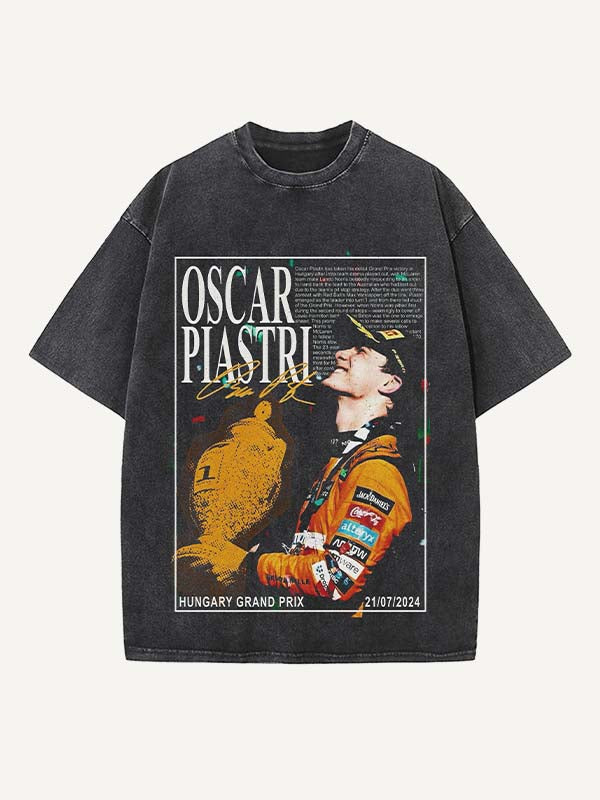 Oscar Piastri Print Round Neck T-shirt