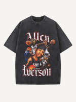 Allen Iverson Print Round Neck T-shirt