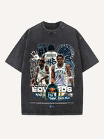 Anthony Edwards Print Round Neck T-shirt