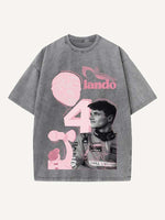Lando Norris Print Round Neck T-shirt