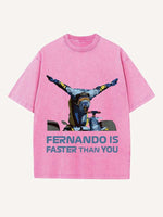 Fernando Alonso Print Round Neck T-shirt
