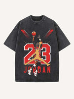 Michael Jordan Print Round Neck T-shirt