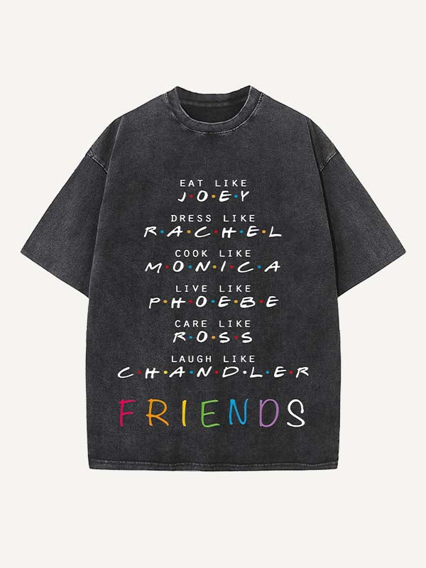 Friends Print Round Neck T-shirt