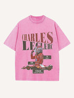 Charles Leclerc Print Round Neck T-shirt