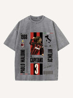 Paolo Maldini Print Round Neck T-shirt