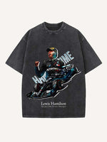 Lewis Hamilton Print Round Neck T-shirt