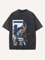 Anthony Edwards Print Round Neck T-shirt