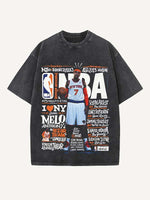 Carmelo Anthony Print Round Neck T-shirt