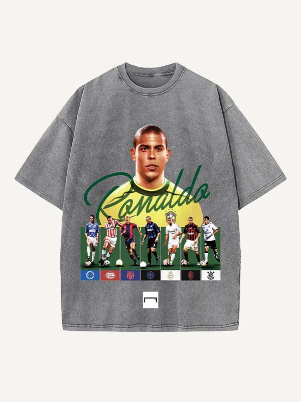 Ronaldo Print Round Neck T-shirt