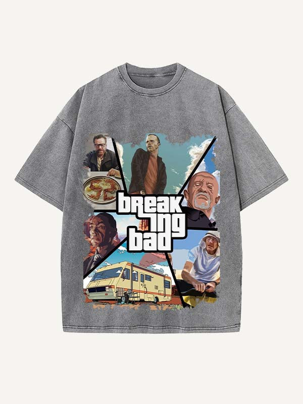 Breaking Bad Print Round Neck T-shirt