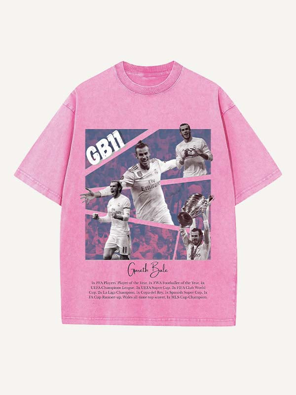 Gareth Bale Print Round Neck T-shirt