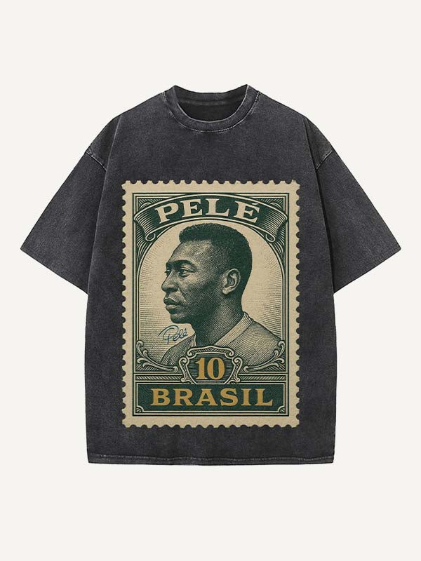 Pelé Print Round Neck T-shirt