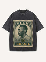 Pelé Print Round Neck T-shirt