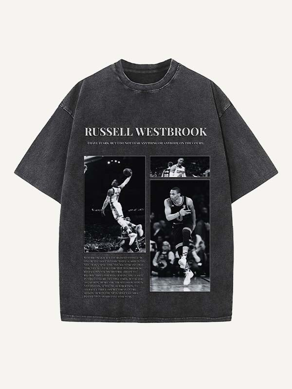 Russell Westbrook Print Round Neck T-shirt