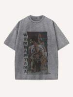 Victor Wembanyama Print Round Neck T-shirt