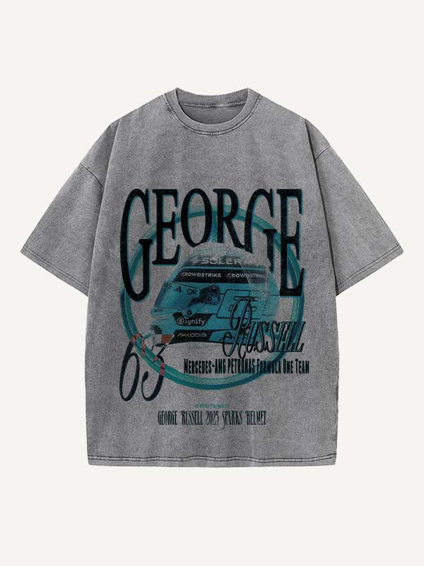 George Russell Print Round Neck T-shirt