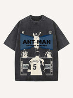 Anthony Edwards Print Round Neck T-shirt