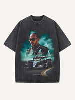 Lewis Hamilton Print Round Neck T-shirt