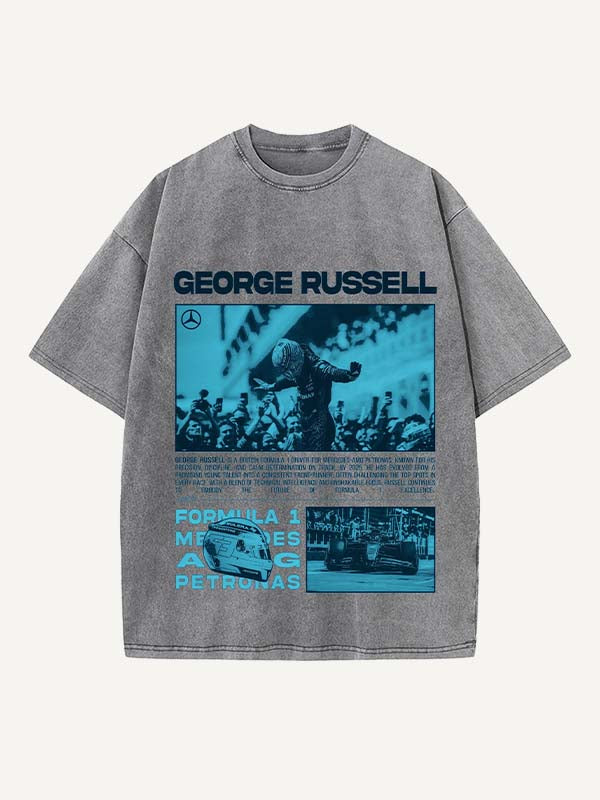 George Russell Print Round Neck T-shirt