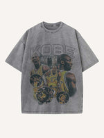 Kobe Bryant Print Round Neck T-shirt