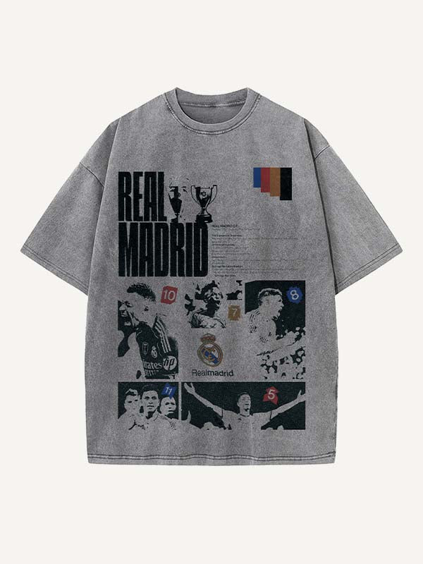Real Madrid Print Round Neck T-shirt