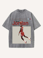 Michael Jordan Print Round Neck T-shirt