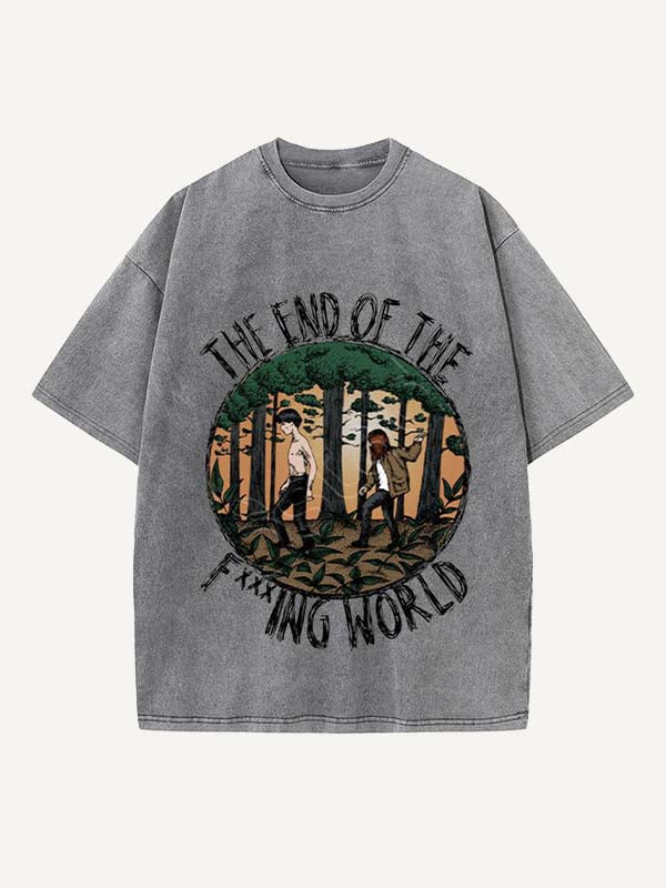 The End of the Fxxxing World Print Round Neck T-shirt