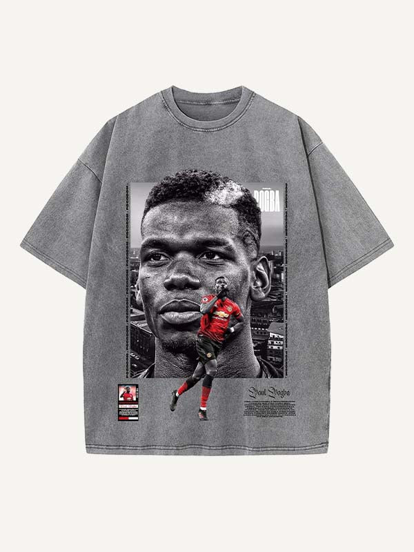 Paul Pogba Print Round Neck T-shirt