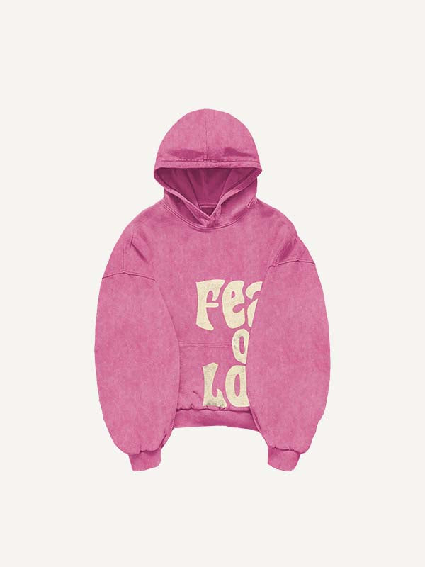 Letter Print Slant Pockets Hoodie