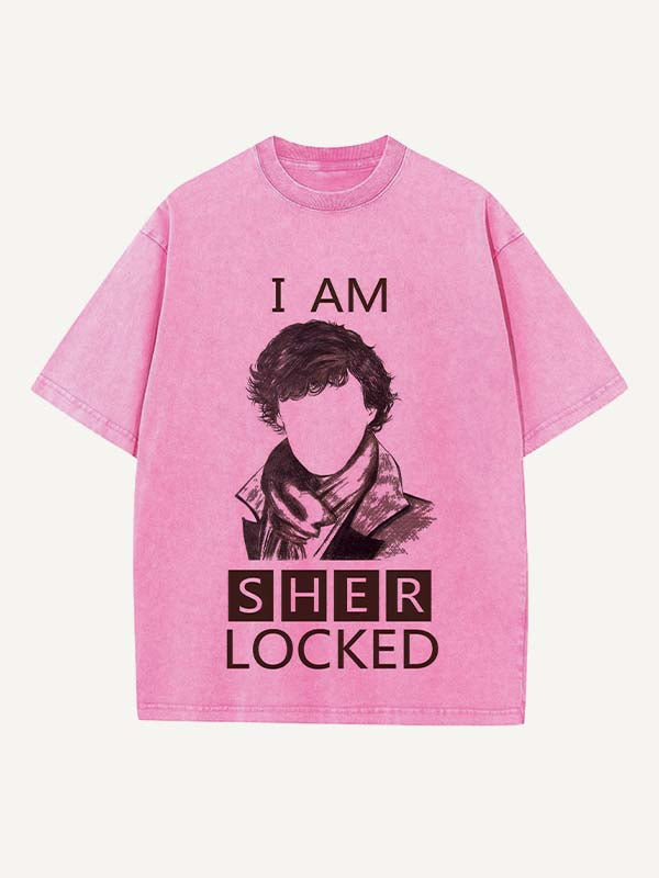 Sherlock Print Round Neck T-shirt