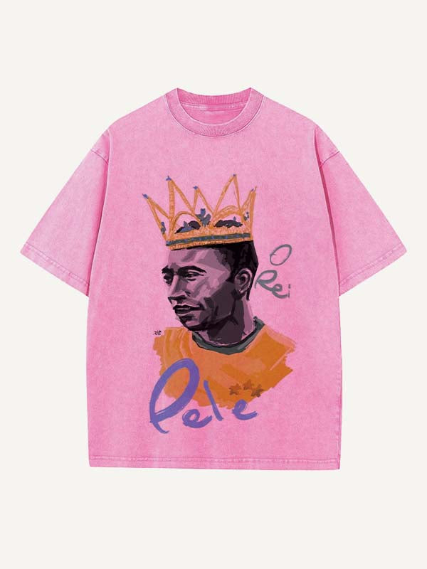 Pelé Print Round Neck T-shirt
